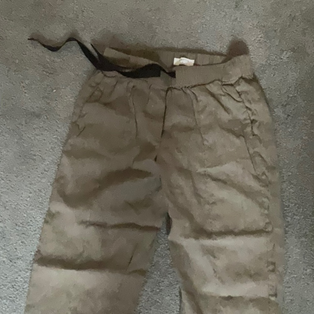 Aritzia Babaton label linen blend drawstring pants
